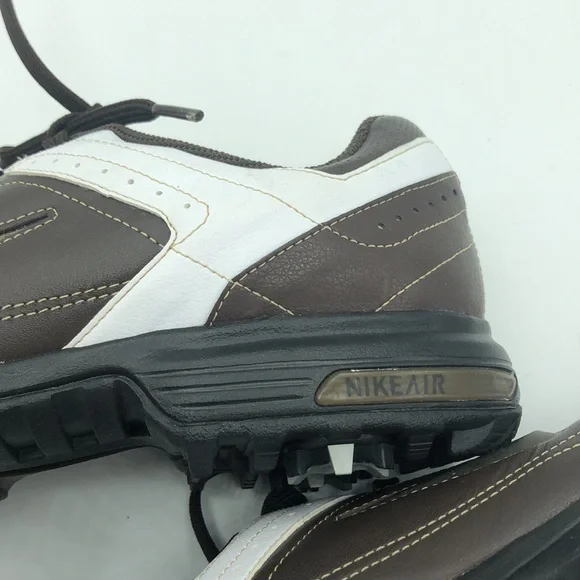Nike Air Golf Shoes Men’s 7.5 Tour Classic 336038-101 White Brown Nike Air Zoom Accurate Golf Shoe | Discount Golf World main image 4